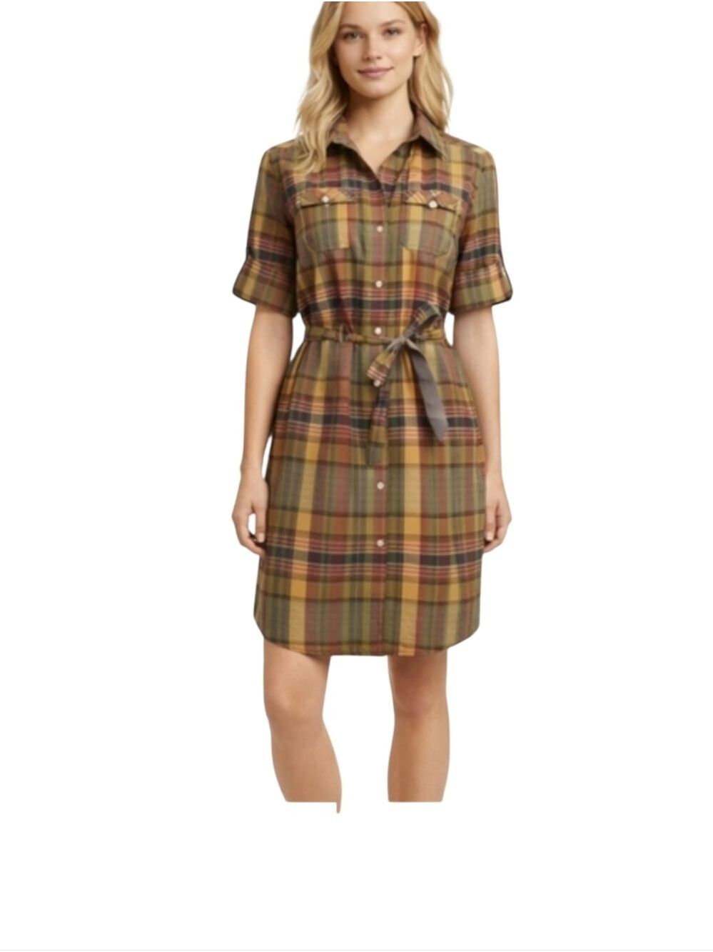 Tommy Hilfiger Plaid Shirt Dress – Size Small